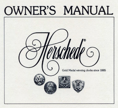 Herschede Owners Manual