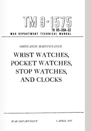 Ordnance Maintenance: Watches and Clocks